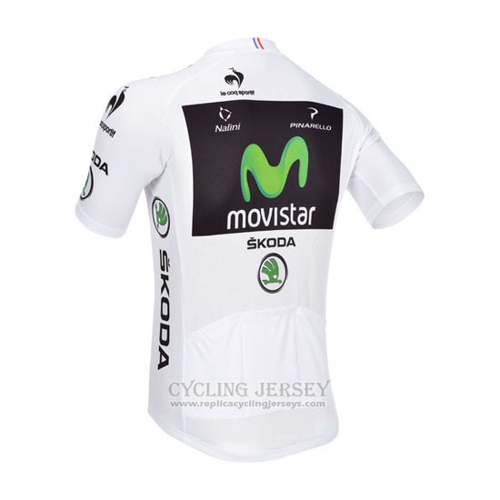2013 Cycling Jersey Movistar Lider White Short Sleeve and Bib Short